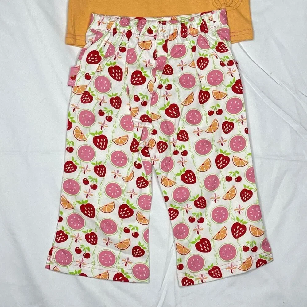 Vintage Y2K Strawberry Shortcake Tutti Girls Outfit Toddler Shirt Pants 3T NWT